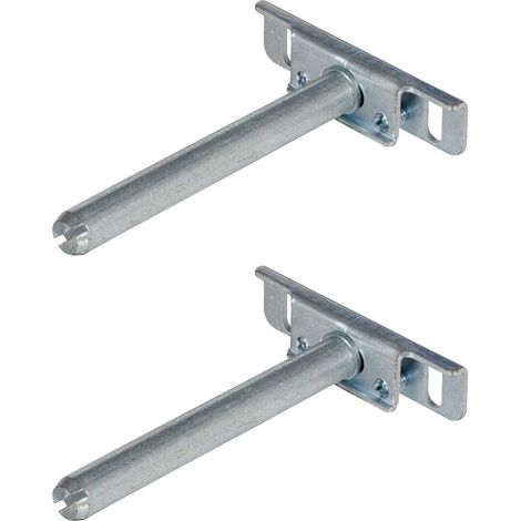 Cyclingcolors – Support d'étagère réglable mural invisible en T – Acier zingué – Longueur 110mm – Largeur 19mm – Lot de 2 – Fixation pour meubles