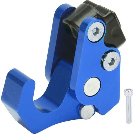 Porte-bagage pour casque moto - Bleu, alliage aluminium CNC, universel, accroche bagage pratique (1/5)