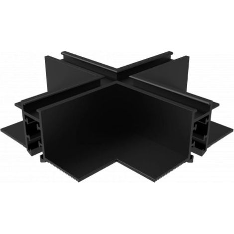Jonction en X pour Rail Magnétique M05 Encastré 48V - SILUMEN