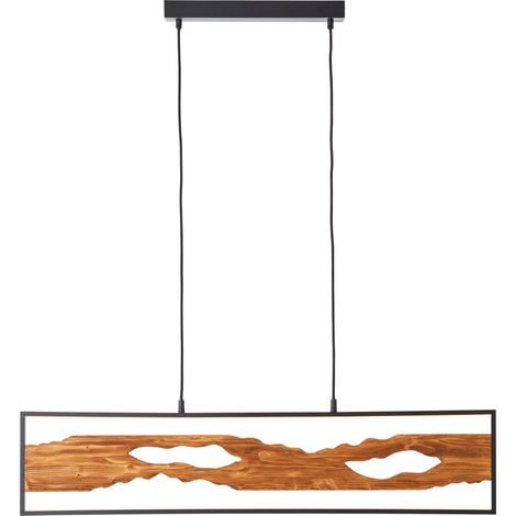 Pendelleuchte Chaumont Alu/Metall/Holz, schwarz/holz (1/5)