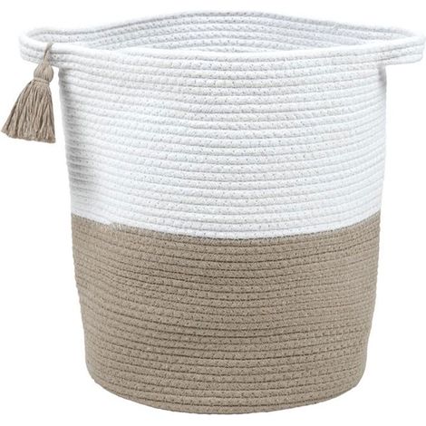 Panier de rangement naturel en coton 28 x 34 cm