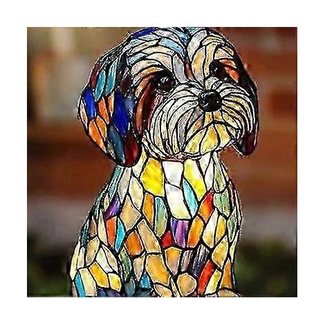 Lampe de bureau en forme de chien maltais (1 pièce) (1/5)