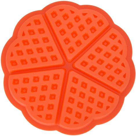 Moule à gaufres en silicone pour gâteaux, chocolats, bonbons, biscuits, muffins, petit-déjeuner, cuisine 4/5 cavités (rond) (1/5)