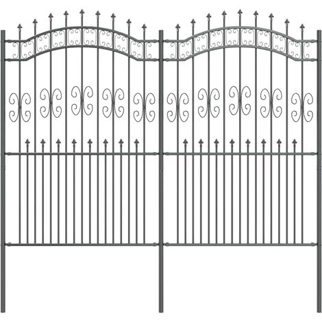 vidaXL Recinzione per Giardino Grigio 215 cm