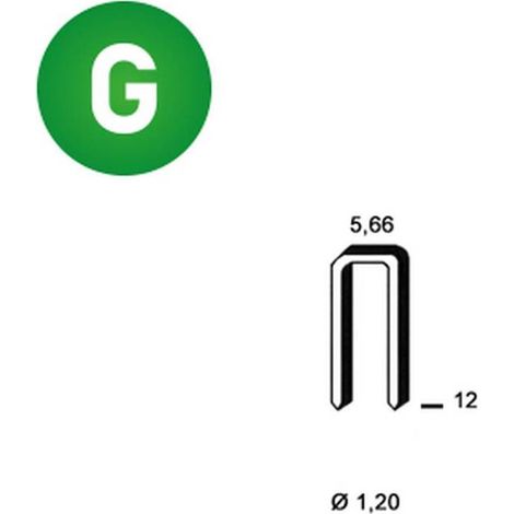 12 000 Agrafes E-12 - Galvanisées Résinées - 5.66x12x1.2 mm - D-Work