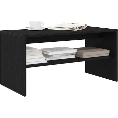 Mueble de TV madera de ingeniería roble negro 80x40x40 cm