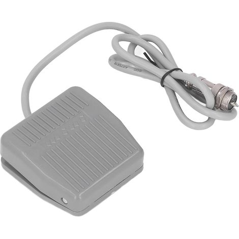 Pédale de commande électrique mains libres BERM avec 1 contact NO et 1 contact NF, câble de 1 mètre et prise aviation à 2 broches (1/5)