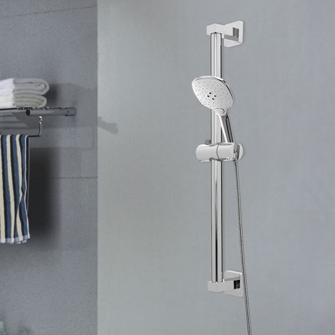 Barra deslizante para ducha, soporte ajustable para cabezal de ducha de mano, barra deslizante para cabezales de ducha de mano (1/5)