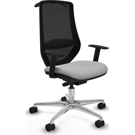 Piqueras-y-crespo Silla de oficina moderna gris claro