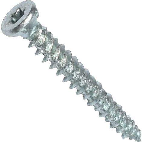 100 vis d'ancrage direct, tête Torx T30, diamètre 7,5 mm, longueur 62 mm, acier galvanisé, pour béton et menuiserie (1/4)