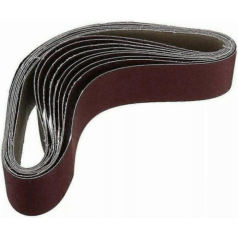 Lot de 10 bandes abrasives en oxyde d'aluminium 686 x 50 mm, grain 1000 (1/5)