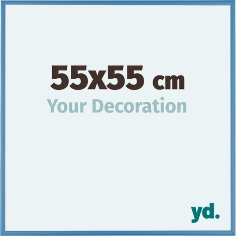 yd. - Cadre photo 55x55 - Bleu Acier - Aluminium - Kent