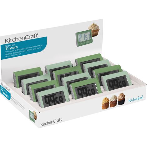Minuteur électronique Kitchencraft 100 minutes 12 timers