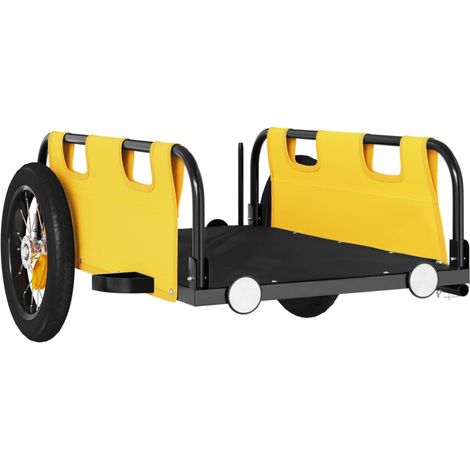 Rimorchio per bici carrello tessuto Oxford ferro giallo 020044194