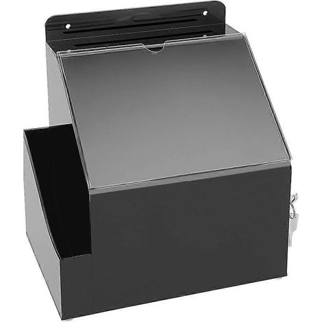 Wandmontierter Vorschlagskasten aus Acryl mit Schloss, wandmontierte Spendenbox aus Acryl mit Posterschlitz (12,7 x 17,8 cm), schwarze Tisch-Sammelboxen (1/5)