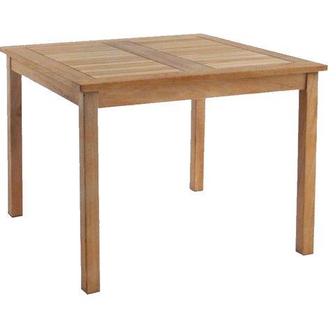 Mesa de jardín de teca cuadrada KARRA