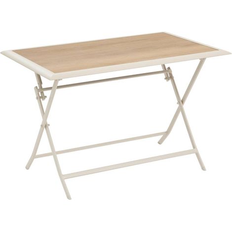 Gartentisch 4-Sitzer Azua klappbar beige 110x71cm - Hespéride