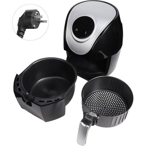 FRITEUSE SANS HUILE 3,5L, NOIR, 220V EU, 80-200°C, 7 MENUS, ÉCRAN TACTILE LED, CUISSON SAINE (1/5)