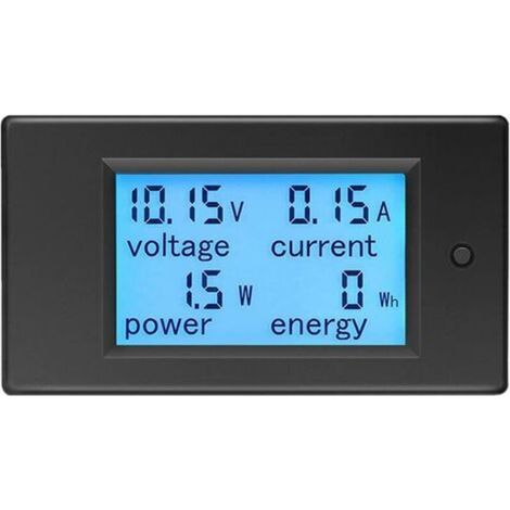 Voltímetro y amperímetro DC 6.5-100V 20A, medidor de voltaje y vatímetro, probador de voltaje, corriente, potencia y energía, medidor de energía digital LCD. (1/4)