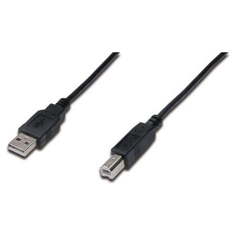 Cable de conexión USB 2.0 tipo USB A/USB B, macho/macho, negro, 3 m, AK-300102-030-S (1/3)