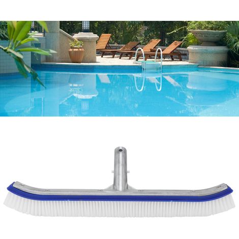 Brosse de Nettoyage pour Piscine avec Manche en Aluminium 18 Pouces - Outil de Nettoyage Renforcé pour Piscines - Bleu (1/5)