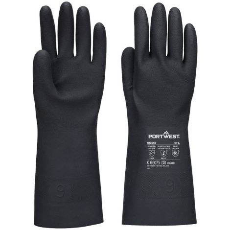 Guantelete de butilo Chem 350 PORTWEST A824 M Negro