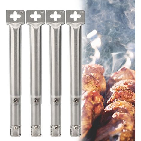 Lot de 4 brûleurs, acier inoxydable, réglable 30,5cm-44,5cm, barbecue à gaz, intérieur extérieur (1/5)