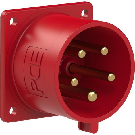 Clavija de panel recta 32A 400V 3P+Z+N IP44