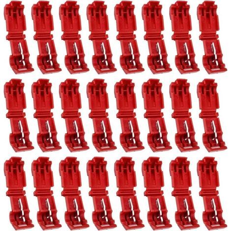 24 connection clips for robotic lawnmowers, perimeter wire, T-connector, Power Thief for lawnmowers, robotic lawnmowers, Husqvarna Automower, Worx, Bosch (1/5)