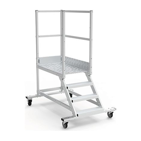 Piattaforma con ruote 5 gradini - Altezza massima di lavoro 3.00m - PTF105D-RS