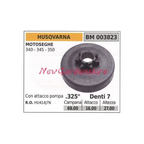 Pignone HUSQVARNA motore motosega 340 345 350 .325' denti 7 003823