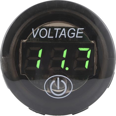 Universelles 12-24V LED-Digitalvoltmeter für Autobatterien mit grünem Touch-Schalter