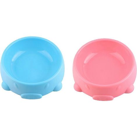 Lot de 2 gamelles pour chien et chat, en plastique, style cochon d'Inde - 6 (1/5)