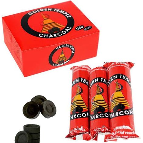 100 Tablettes de charbon 33 mm pour encens en grains