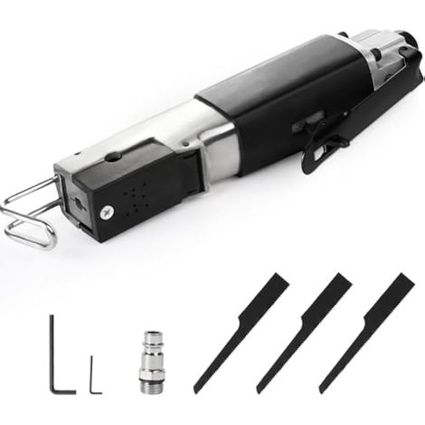 Scie alternative pneumatique miniature, 18T, 24T, 32T, raccord d'air comprimé 1/4", 90 PSI, 9000 coups/min, 6 bar (1/5)