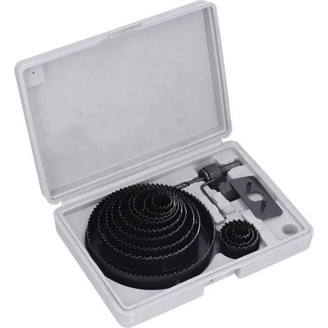 Jeu de scies cloches pour le travail du bois – Perçage précis, symétrique et net Kit de 16 pièces résistant à l'usure et à coupe rapide Profondeur de coupe de 5 pouces (1/3)