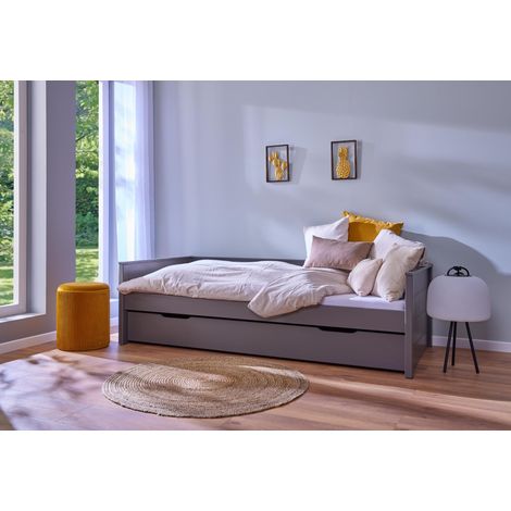 Letto Singolo Bianco con Cassettone Contenitore Estraibile da Cameretta (1/5)