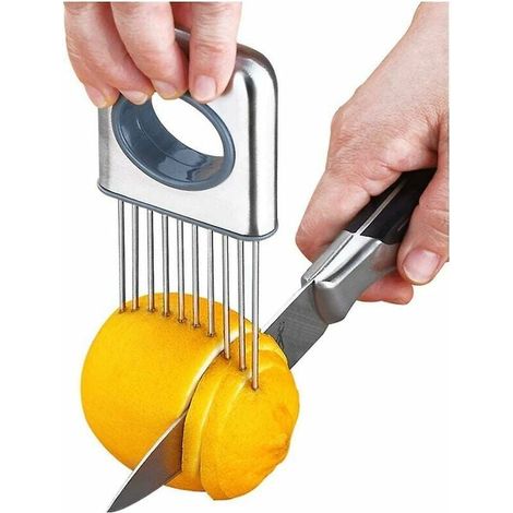 Trancheuse de citron Fruit Splitter Oignon Coupé Acier inoxydable Ultra-mince Ménage Coupe Légumes Outils auxiliaires Accessoire (1/5)