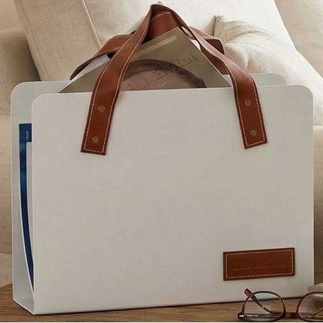 Porte-revues  35 x 10 x 38 cm  Blanc
