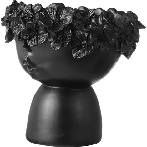 Kreativer Keramik Blumentopf in Kopfform für Sukkulenten