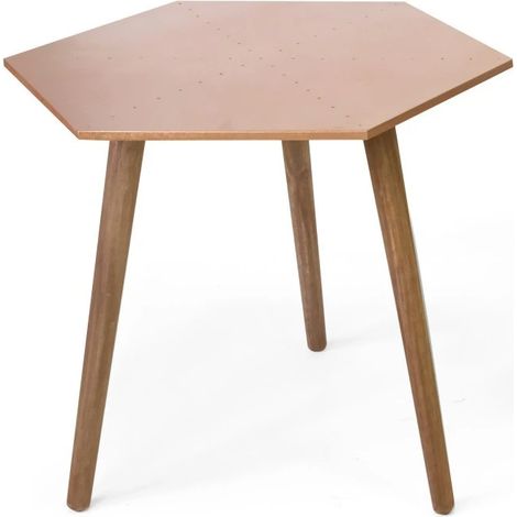 Mesa auxiliar cobre 45x50x50 cm