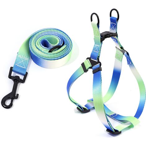 Harnais anti-traction pour chien, couleurs vives, conçu pour la sécurité et le contrôle, idéal pour les grandes races fortes comme les Pitbulls, BLEU, M (1/5)