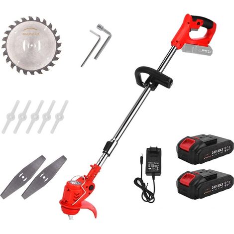 Tondeuse à gazon électrique petite maison multifonctionnelle désherbeurs Rechargeable Portable jardin pelouse Machine Lithium-ion tondeuse à gazon ( Color : Small , Size : 24V two power one charge ) (1/4)