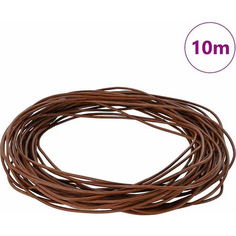 Cordón de cuero Marrón Claro Ø1,5 mm x 10 m Cuero vidaXL (1/5)