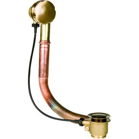 COLONNA SCARICO VASCA AUTOMATICO IN OTTONE COLORATA BRONZATA   PORTA & BINI RUBINETTERIE SNC