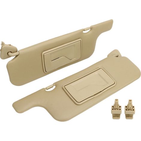 Parasoles grises para coche, 2 piezas, espejo de maquillaje, panel de protección solar para Corolla 2001 a 2007 -Crezuo
