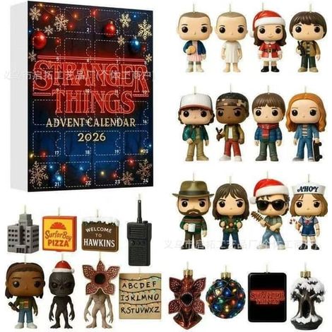Calendrier de l'Avent Havsglas Tomte 2026 – Liten Tomte Julnedräkning Stranger Things F