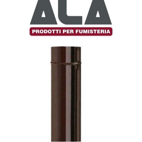 tubo dritto smalbo in acciaio smaltato verniciato marrone, 12x100 cm (1/5)