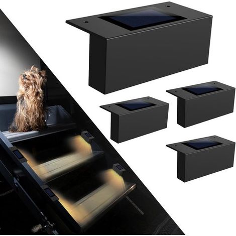Set di 4 luci d'ingresso ad attivazione di movimento per camper, 10 LED, striscia LED a batteria con sensore di movimento, base magnetica (1/5)