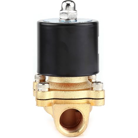 Électrovanne 12 V CC, raccord 1/2", normalement fermée, pour eau, air, carburants et gaz (1/5)